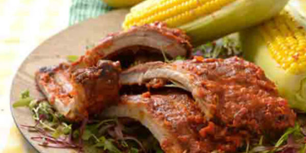 Barbecue Ribs With Peanut-Chili Sauce