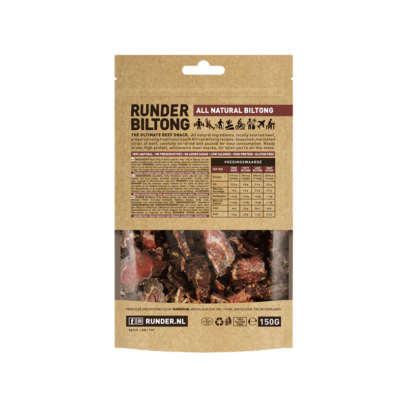 Runder Biltong Chunks Original 150g