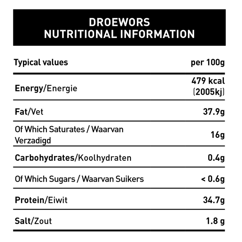 Runder Droëwors Original 150g