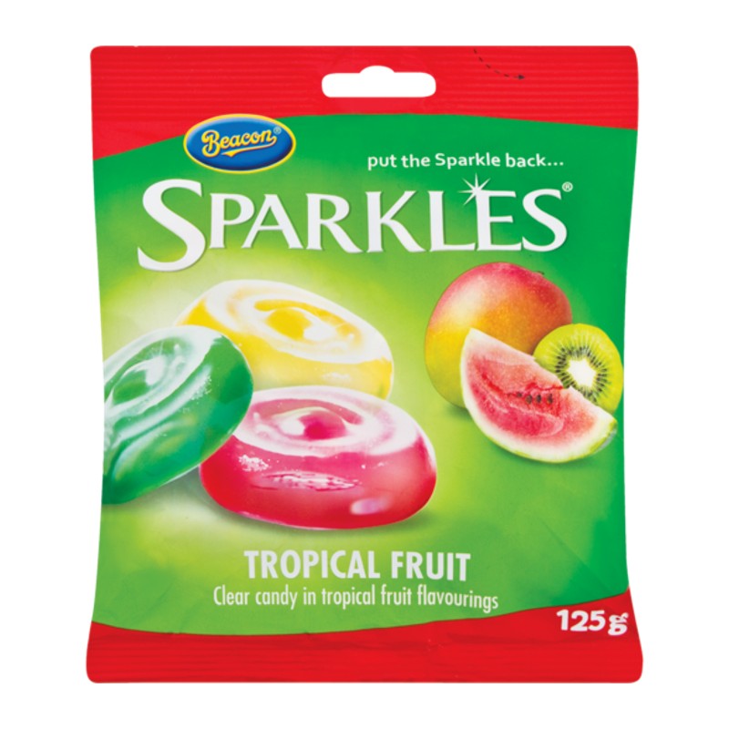 Beacon Sparkles Tantalising Tropical Fruit 125g