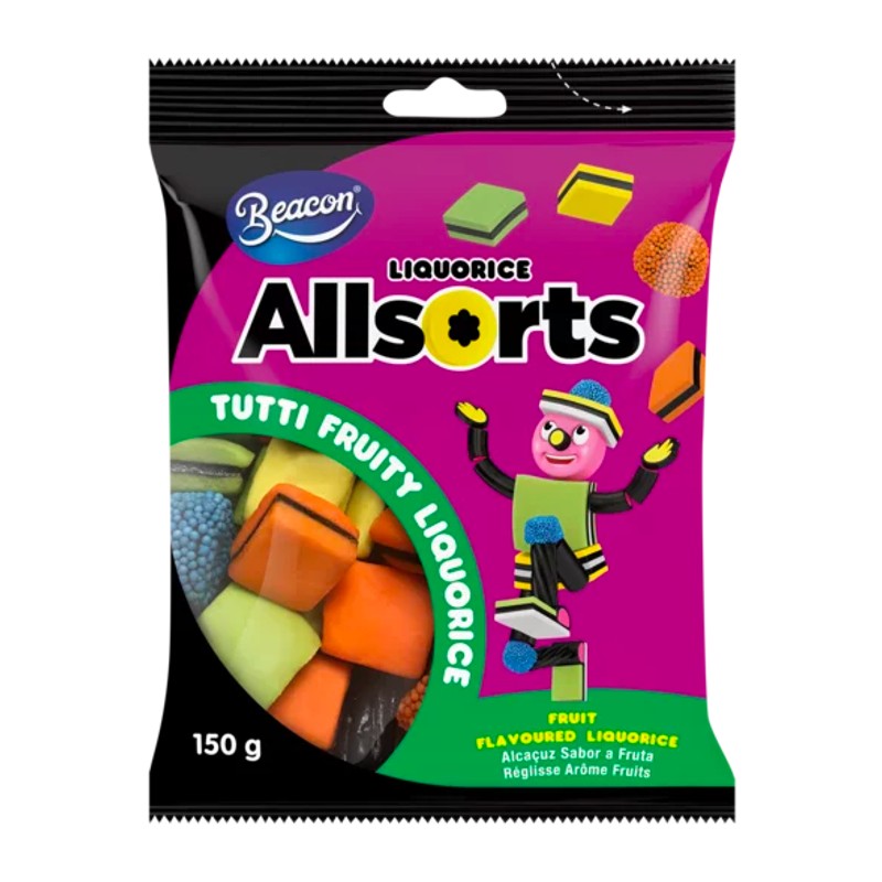 Beacon Allsorts Tutti Frutti Flavoured Liquorice 150g is - SA2EU