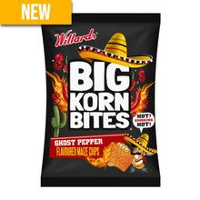 Load image into Gallery viewer, Big Korn Bites Ghost Pepper Flavoured Maize Chips 120g
