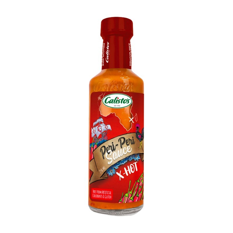 Calisto's X-Hot Peri-Peri Sauce 250g Bottle