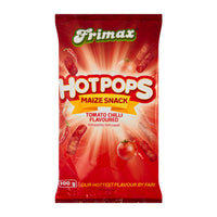 Frimax Hot Pops Tomato Chilli Flavoured Maize Snack 100g