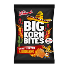 Load image into Gallery viewer, Big Korn Bites Ghost Pepper Flavoured Maize Chips 120g
