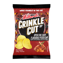 Load image into Gallery viewer, Willards Crinkle Cut Open Fire Chops Flavoured Potato Chips 120g
