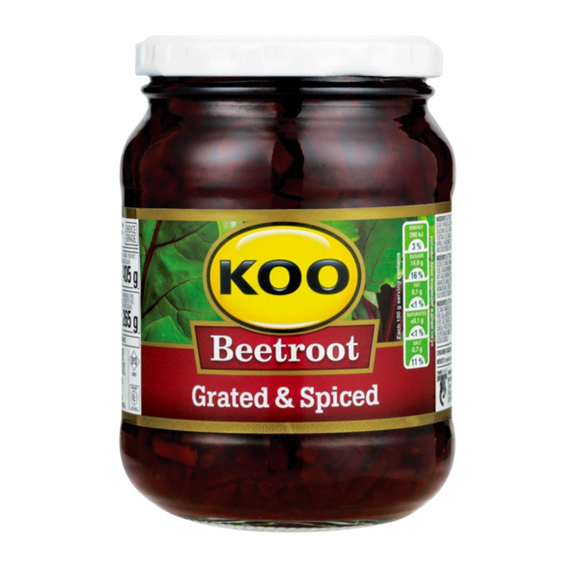 KOO Beetroot Grated & Spiced 405g