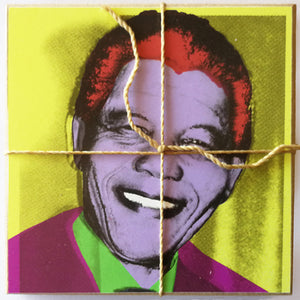 Jisterday Mandela Pop Art 4 Coaster Gift Set