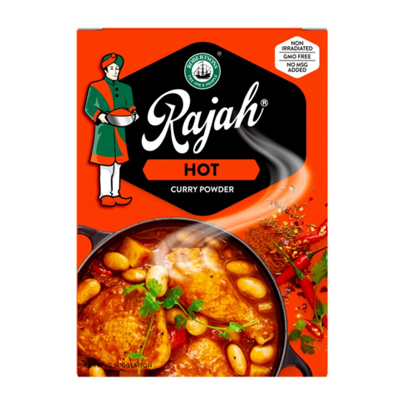 RAJAH CURRY POWDER HOT 100G - South Africa 2 You